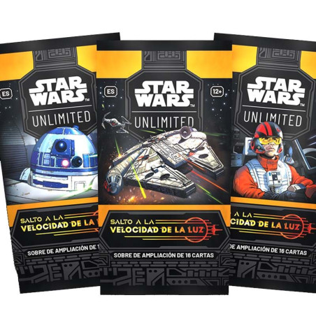 PREVENTA Star Wars Unlimited Salto a la velocidad de la luz Sobre (Caja completa)